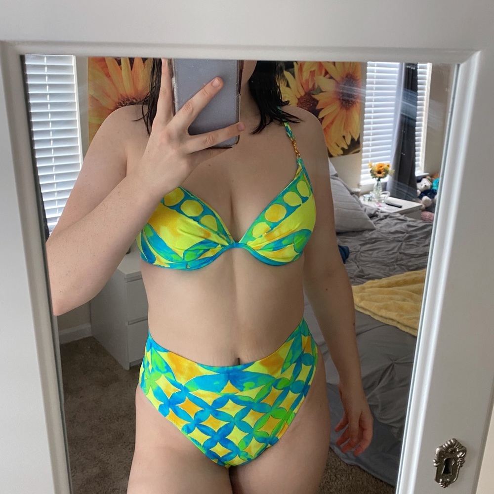 Vintage 80s Neon Bikini Set